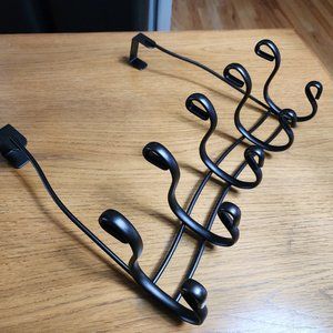 Black Door Hanger with Hooks